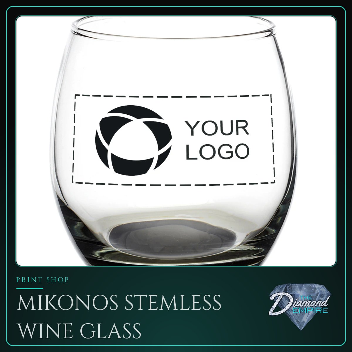 Mikonos Stemless Wine Glass – 11.5 oz.