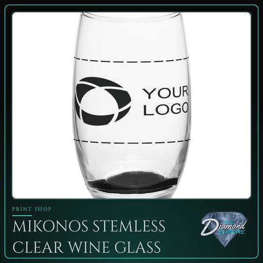 Mikonos Stemless Clear Wine Glass – 15 oz.