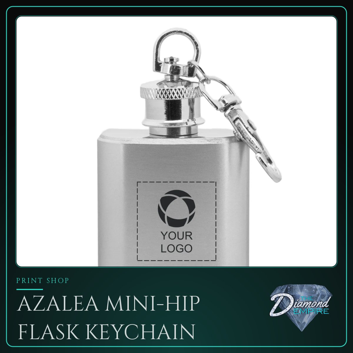 Azalea Mini-Hip Flask Keychain – 1 oz.