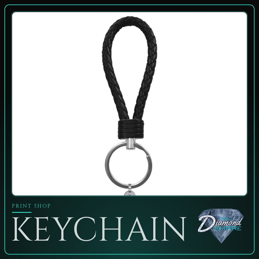 Keychain with Braided Leather Loop
