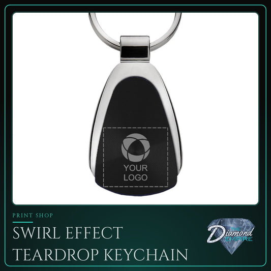 Swirl Effect Teardrop Keychain