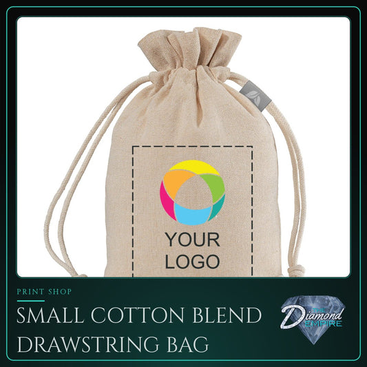 Small Cotton Blend Drawstring Bag
