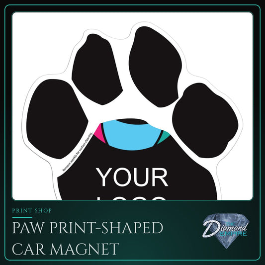 Paw Print-Shaped Car Magnet