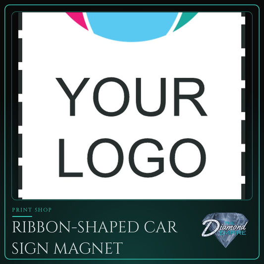 Ribbon-Shaped Car Sign Magnet – 3.88 W x 8 H