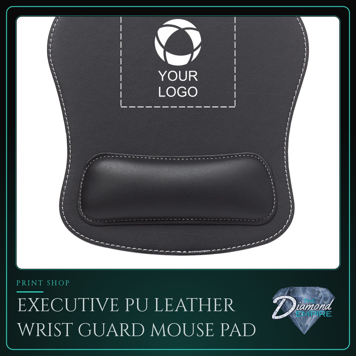 Executive PU Leather Wrist Guard Mouse Pad