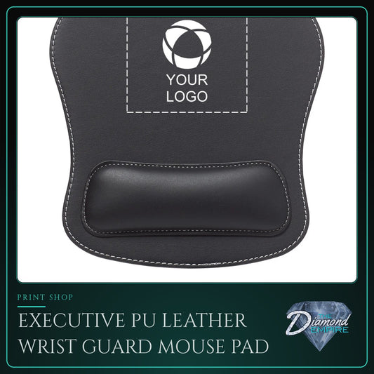 Executive PU Leather Wrist Guard Mouse Pad