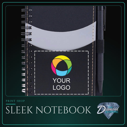 Sleek Notebook with Pocket and Pen