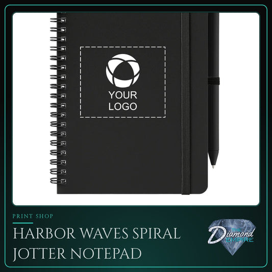 Harbor Waves Spiral Jotter Notepad – A5