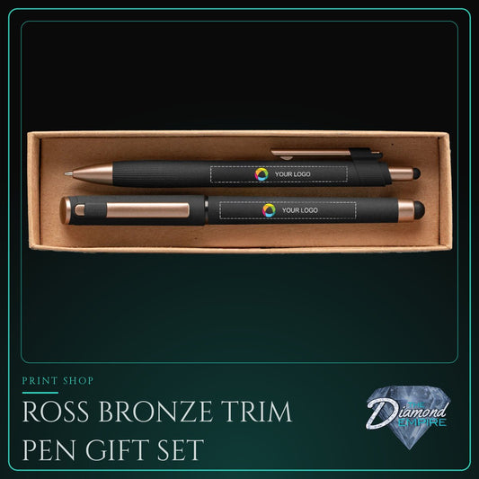 Ross Bronze Trim Pen Gift Set – Plain Kraft Gift Box
