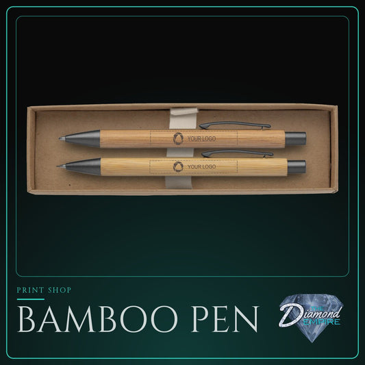 Bamboo Pen with Black Ink & Mechanical Pencil Gift Set