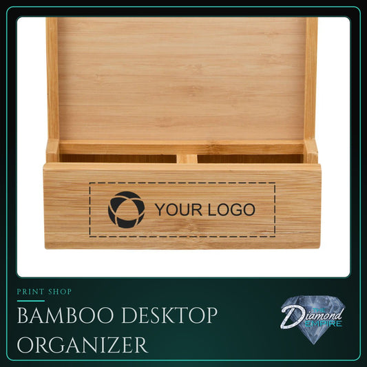Bamboo Desktop Organizer with Photo Frame