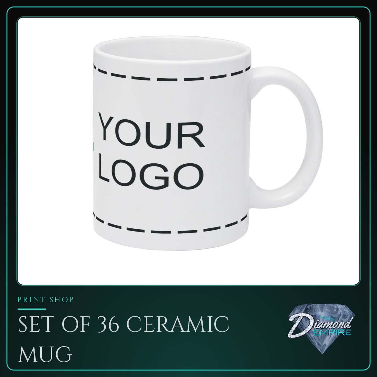 Set of 36 Ceramic Mug with Digital Inkjet – 12 oz.