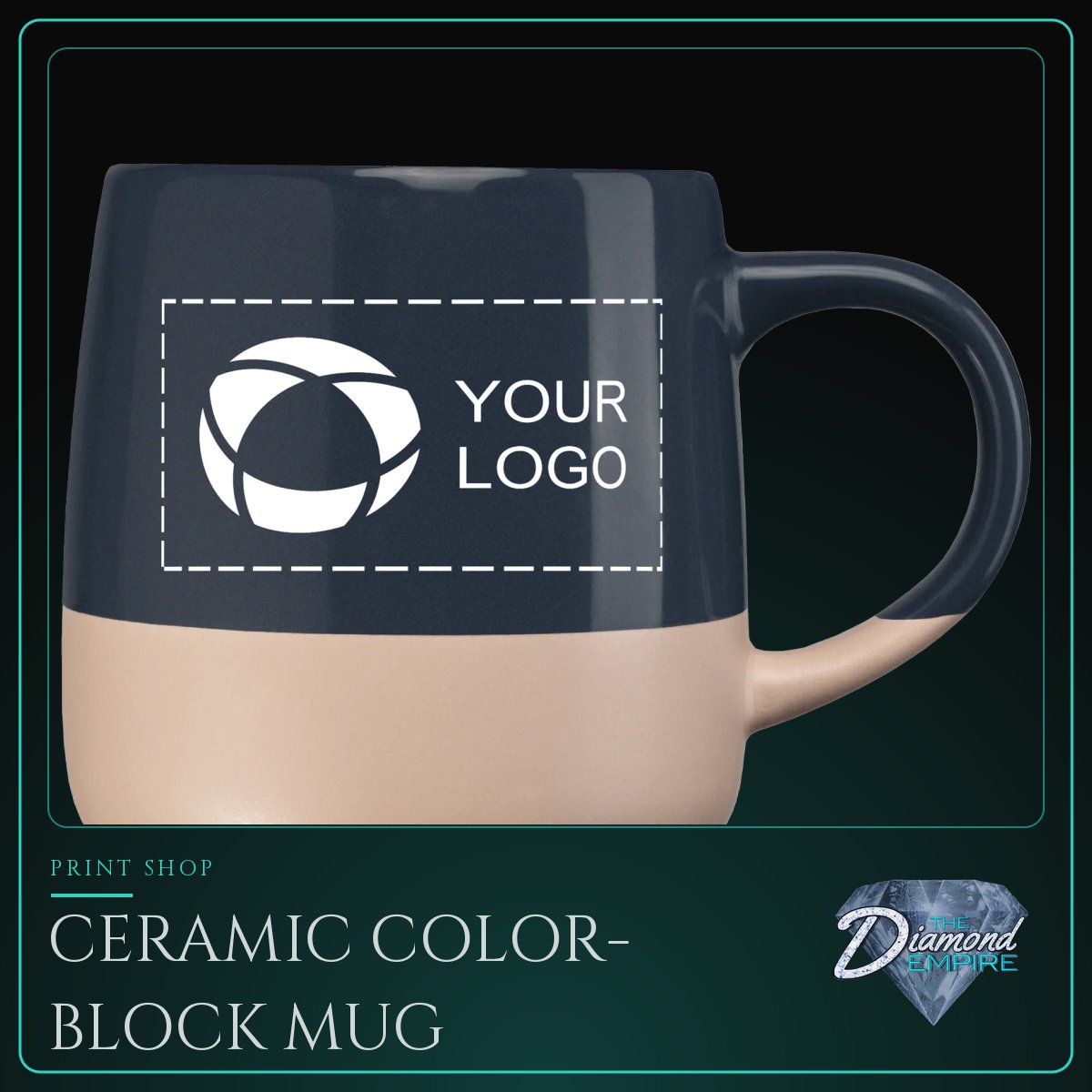 Ceramic Color-Block Mug – 15 oz.