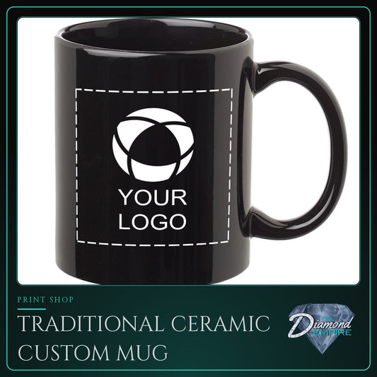 Traditional Ceramic Custom Mug – 11 oz.