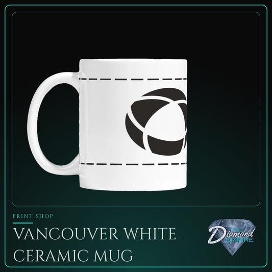 Vancouver White Ceramic Mug – 12 oz.