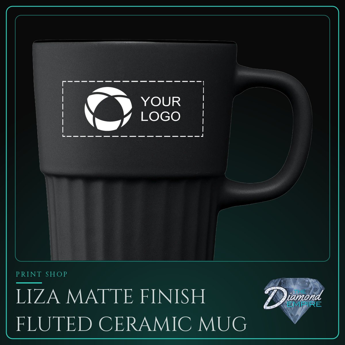 Liza Matte Finish Fluted Ceramic Mug – 15 oz.