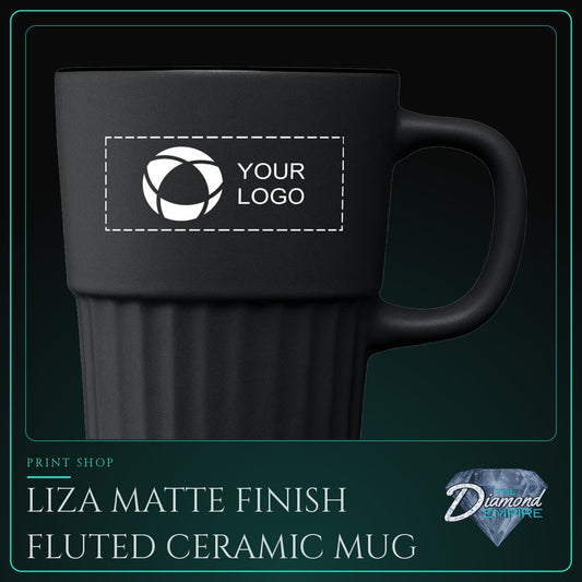 Liza Matte Finish Fluted Ceramic Mug – 15 oz.