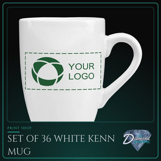 Set of 36 White Kenn Mug – 13 oz.