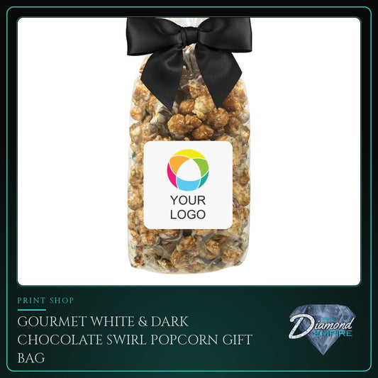 Gourmet White & Dark Chocolate Swirl Popcorn Gift Bag