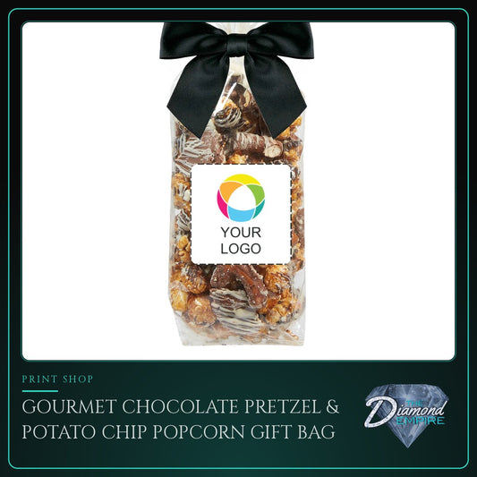 Gourmet Chocolate Pretzel & Potato Chip Popcorn Gift Bag