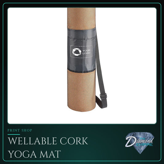 Wellable Cork Yoga Mat with Carrying Pouch