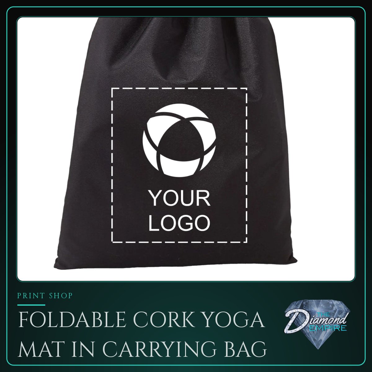 Foldable Cork Yoga Mat in Carrying Bag