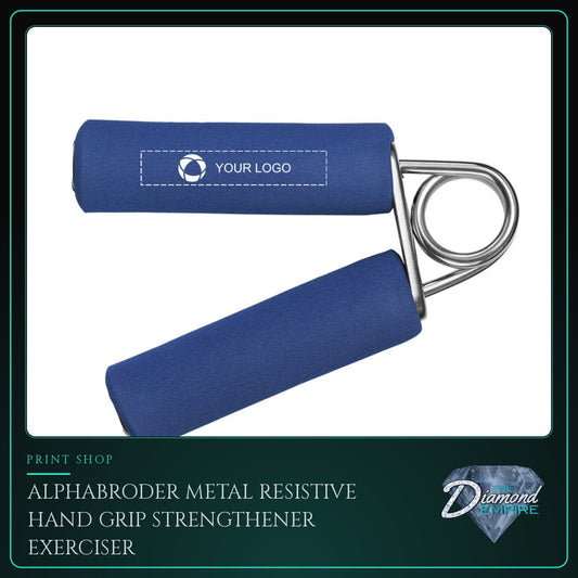 Alphabroder metal resistive hand grip strengthener exerciser