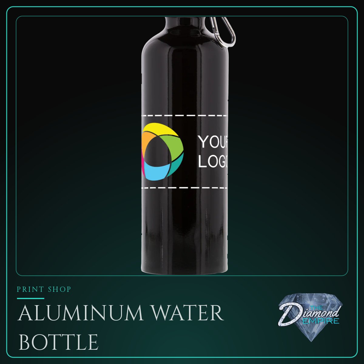 Aluminum Water Bottle with Carabiner – 26 oz.