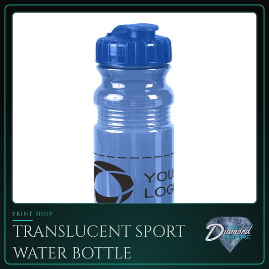 Translucent Sport Water Bottle With Snap Cap – 20 oz.