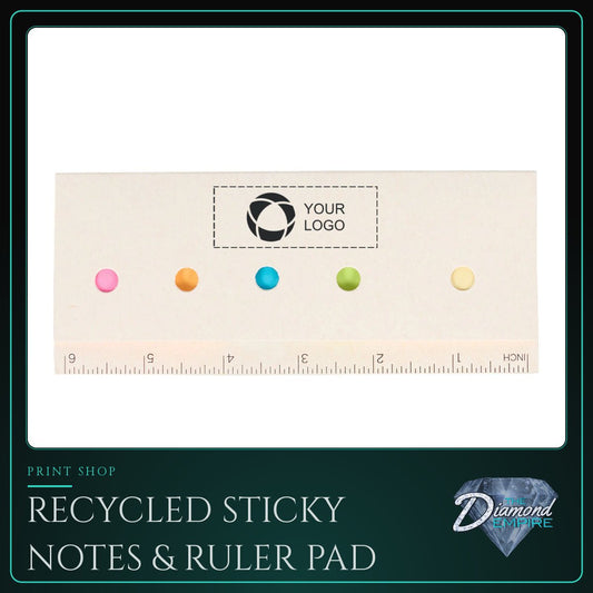 Recycled Sticky Notes & Ruler Pad