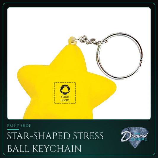Star-Shaped Stress Ball Keychain