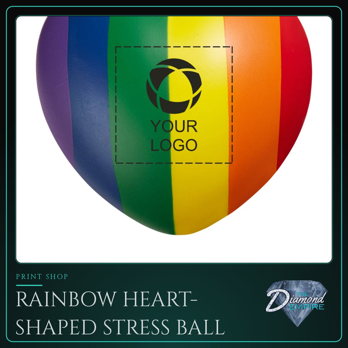 Rainbow Heart-Shaped Stress Ball