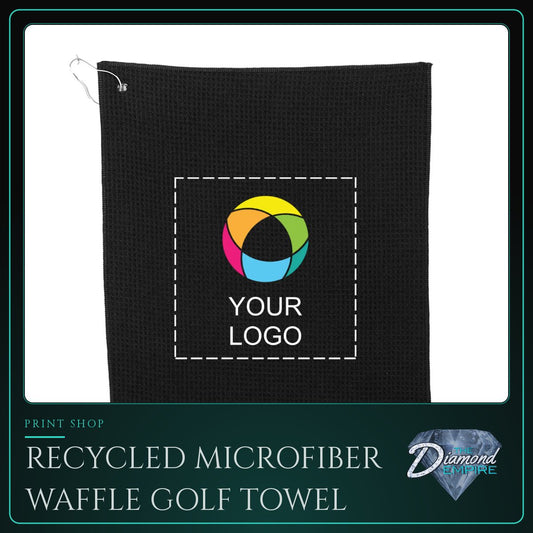 Recycled Microfiber Waffle Golf Towel