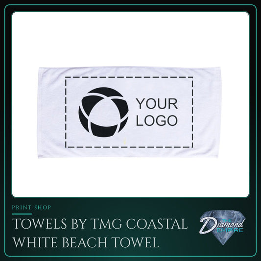 Towels by TMG Coastal White Beach Towel