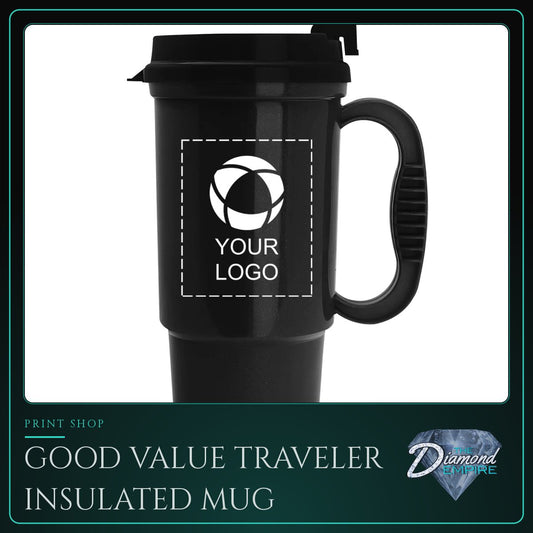Good Value Traveler Insulated Mug with Slider Lid – 16 oz.