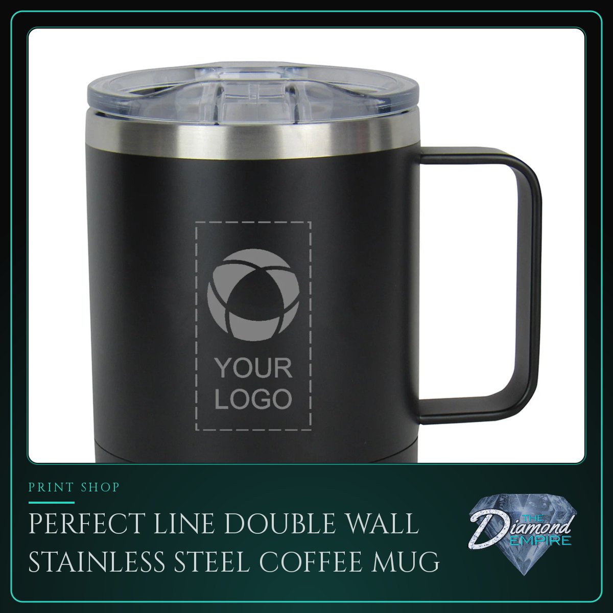 Perfect Line Double Wall Stainless Steel Coffee Mug – 11 oz.