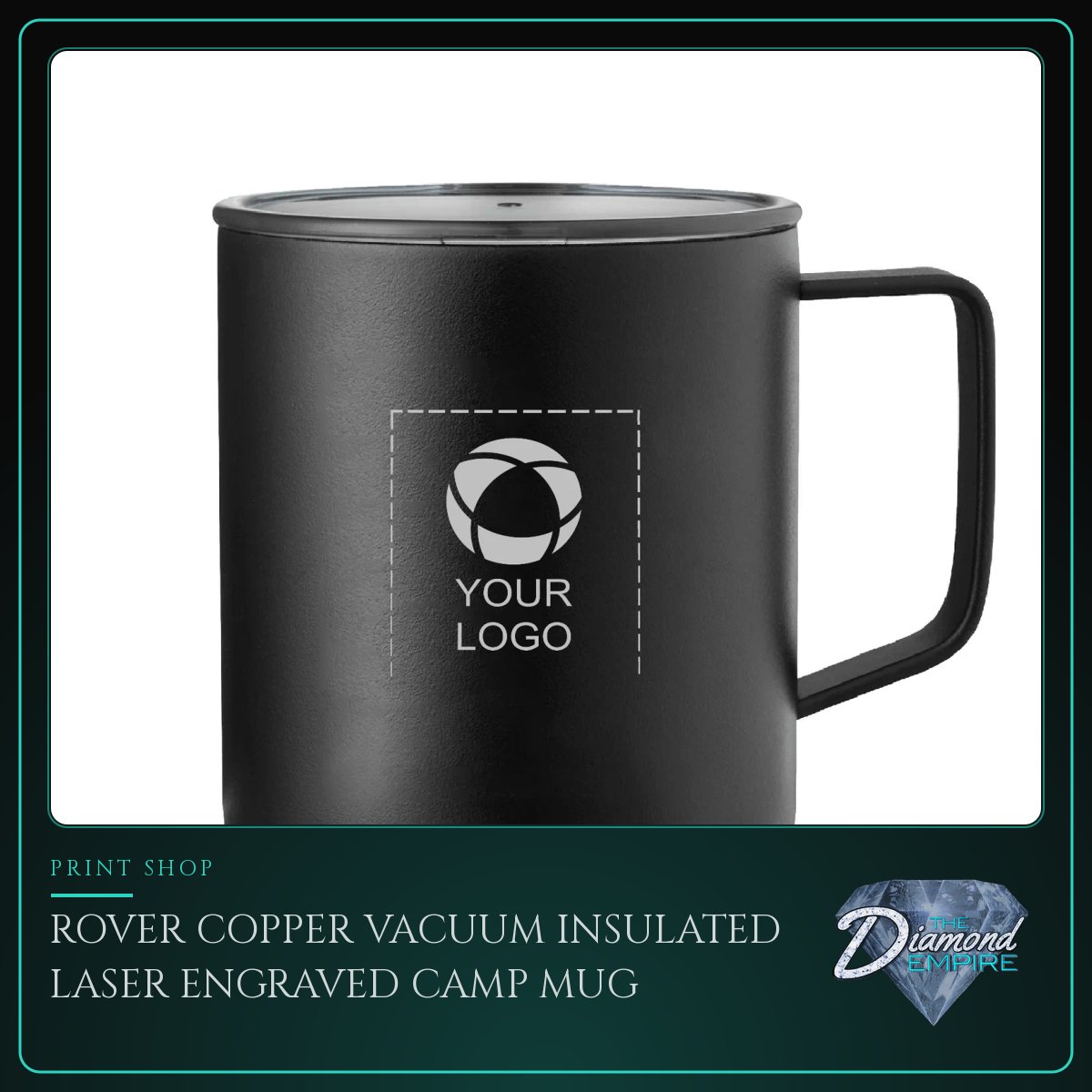 Rover Copper Vacuum Insulated Laser Engraved Camp Mug – 14 oz.
