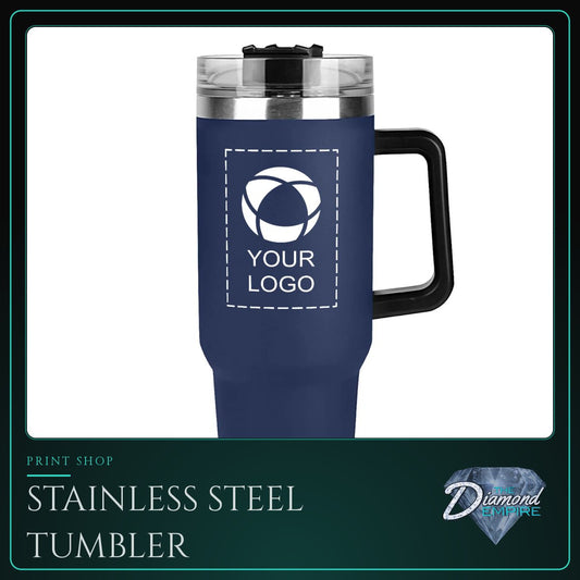 Stainless Steel Tumbler with Handle – 40 oz.