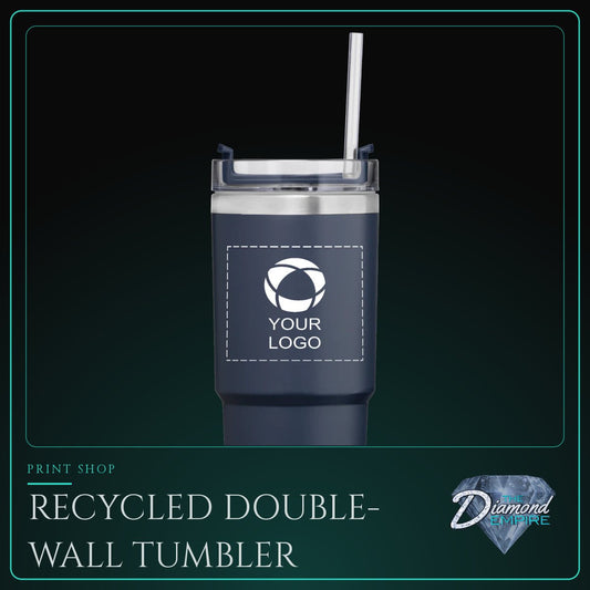 Recycled Double-Wall Tumbler with Straw – 25 oz.