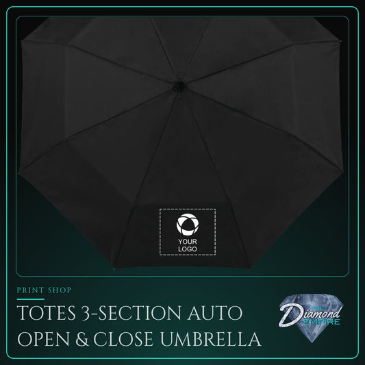 totes 3-Section Auto Open & Close Umbrella