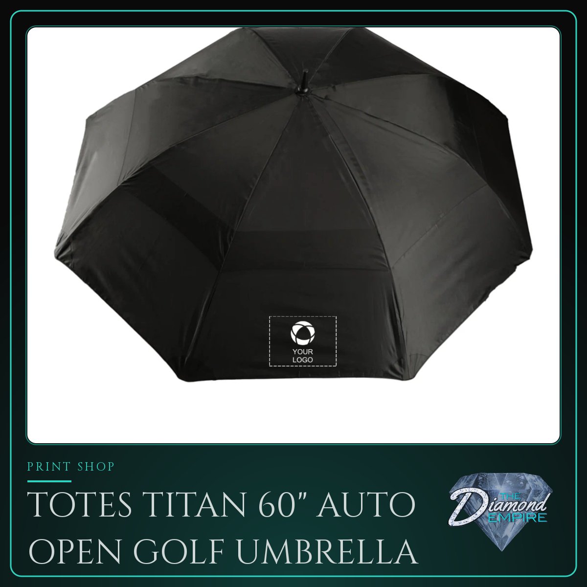 Totes Titan 60" Auto Open Golf Umbrella