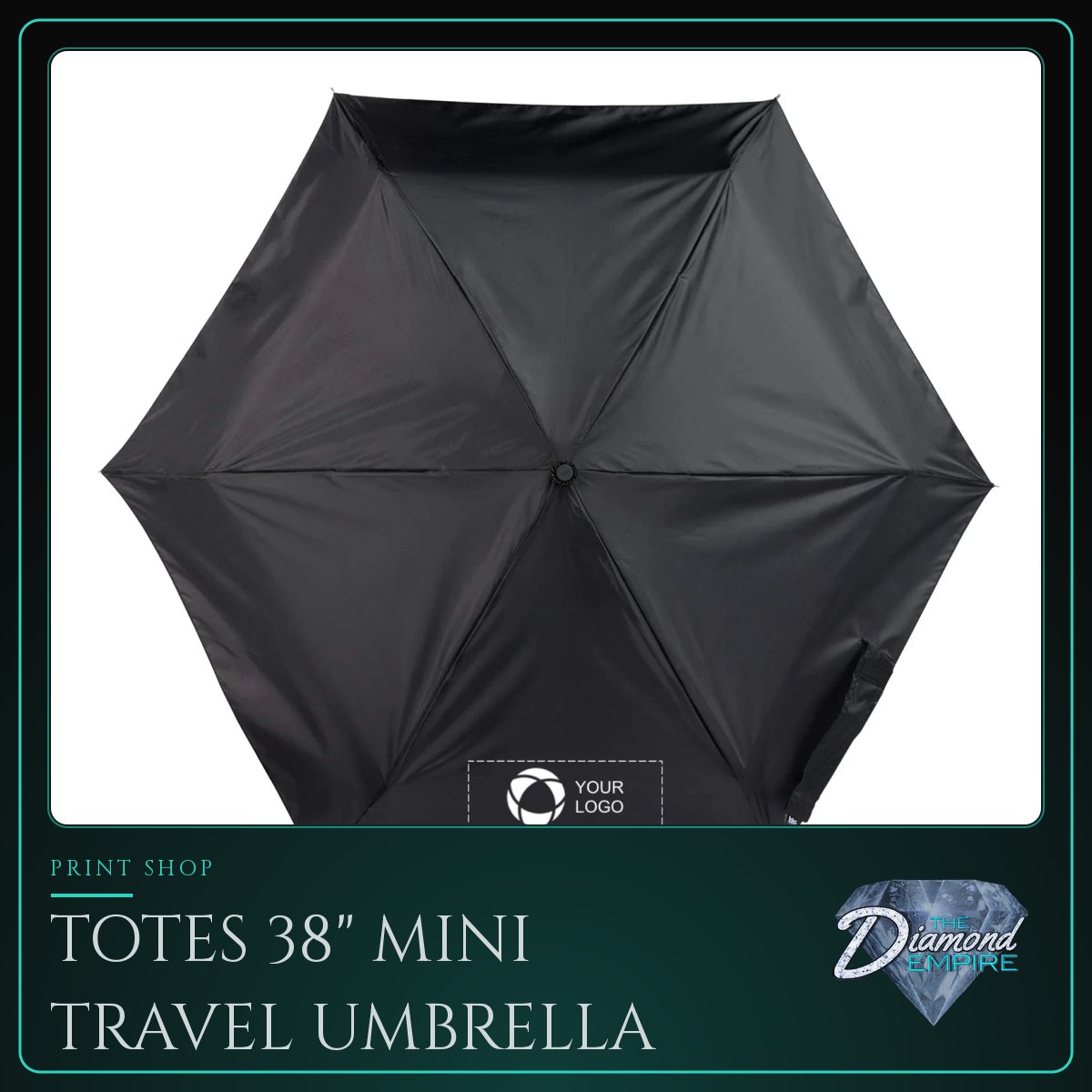 Totes 38" Mini Travel Umbrella