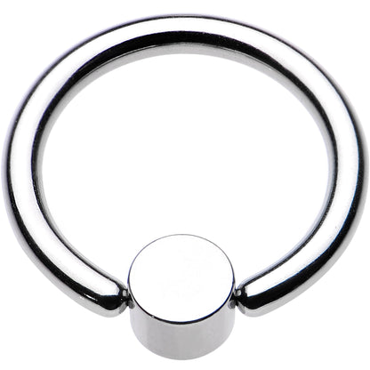12G 1/2 Clear Gem 5mm Disc BCR Captive Ring