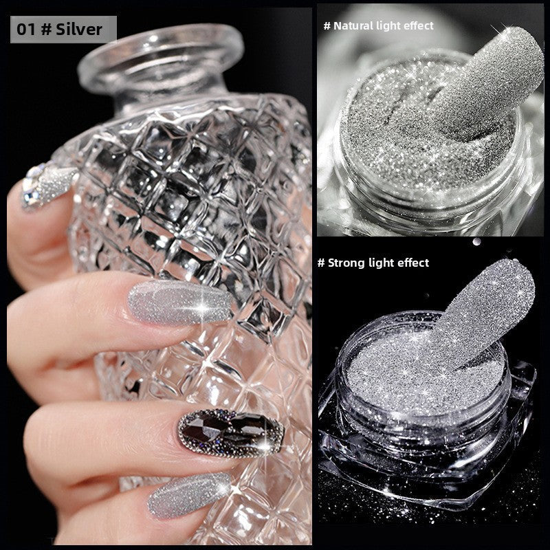 1059 Crystal crushed diamond powder glittering glittering powder DIY Epoxy laser high flash crushed diamond powder for press on nails