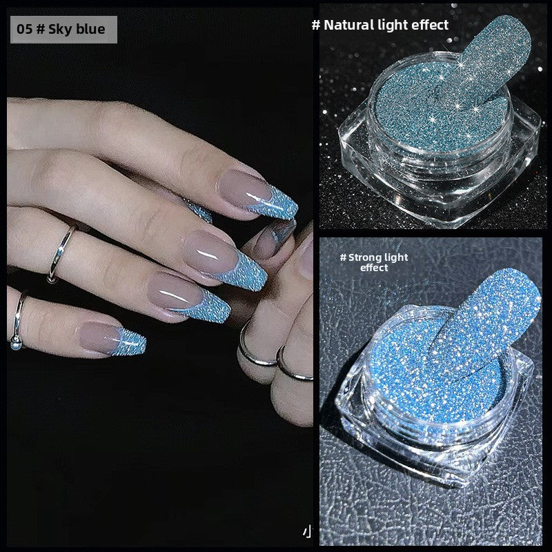 1059 Crystal crushed diamond powder glittering glittering powder DIY Epoxy laser high flash crushed diamond powder for press on nails