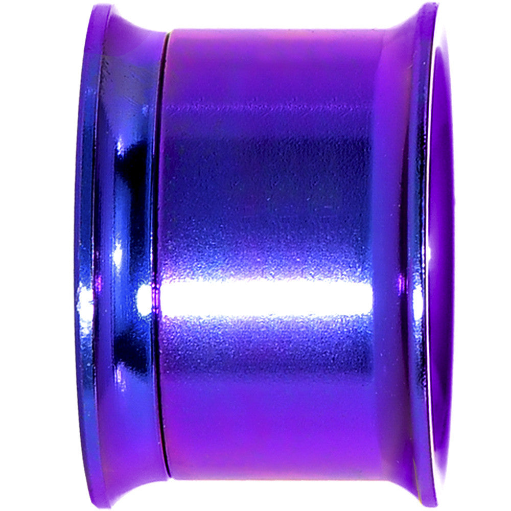 2G Blue Anodized Titanium Steel Screw Fit Tunnel Plug Set
