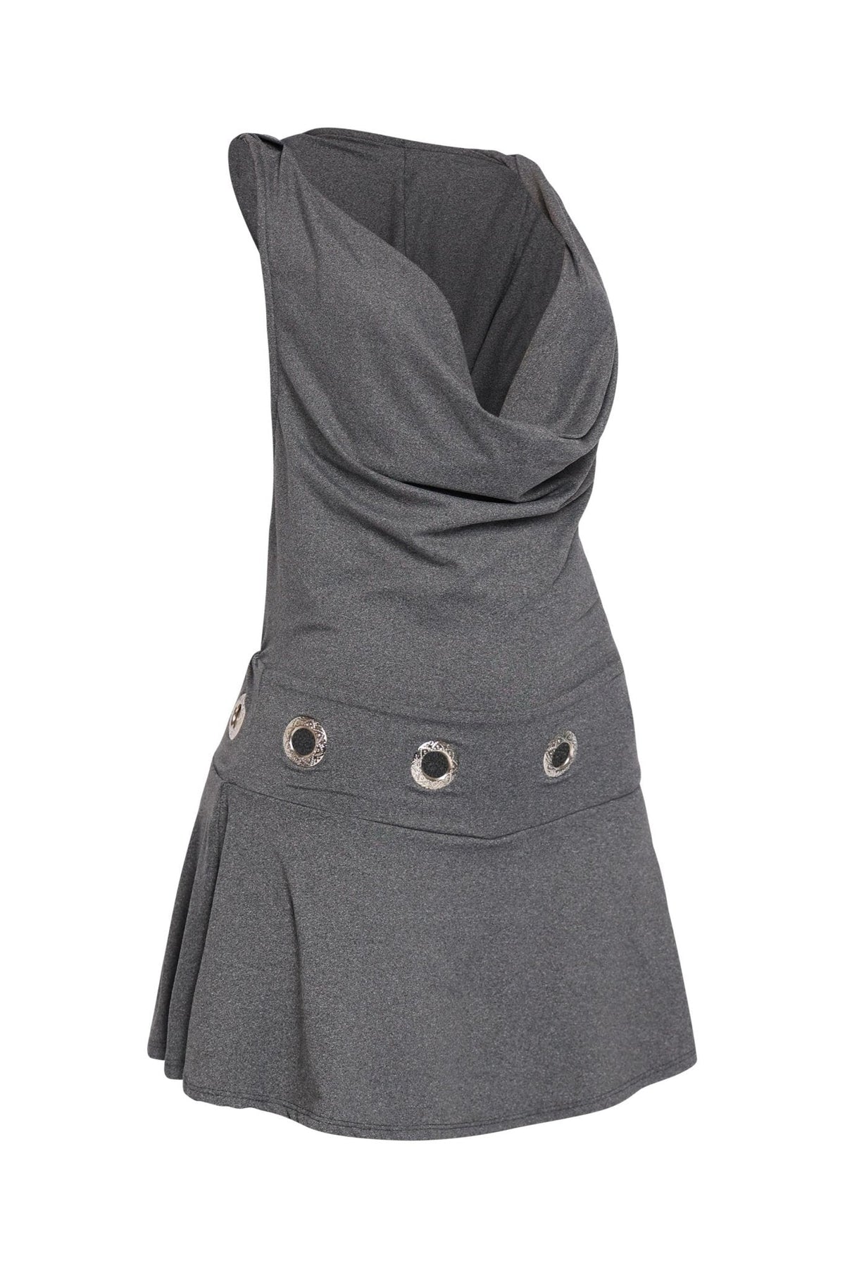 Urban Edge Hooded Open Back Mini Dress Built In Shorts