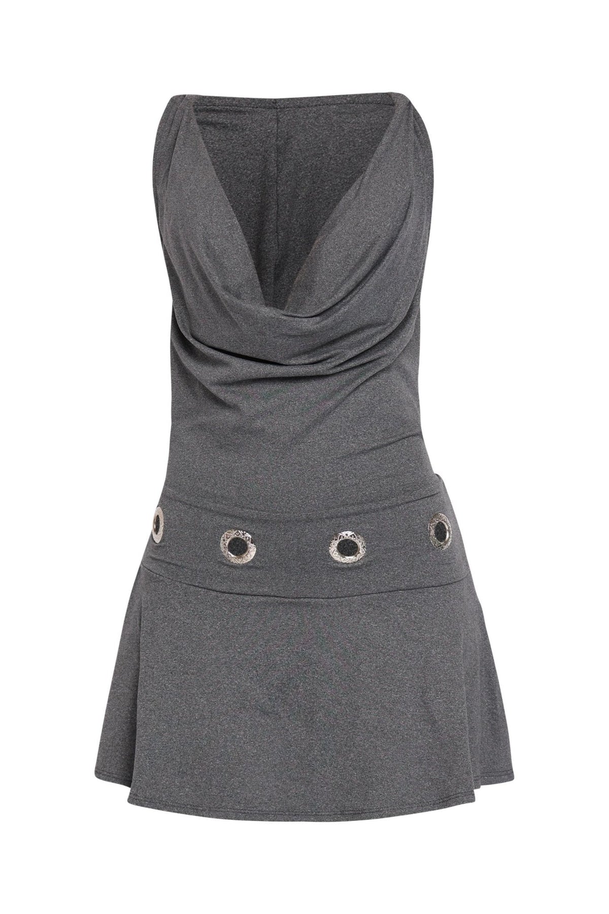 Urban Edge Hooded Open Back Mini Dress Built In Shorts