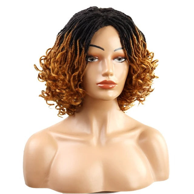 10" Short Dreadlock Wig | Afro Curly Twist | Faux Locs Braids | Heat Resistant | Black Women